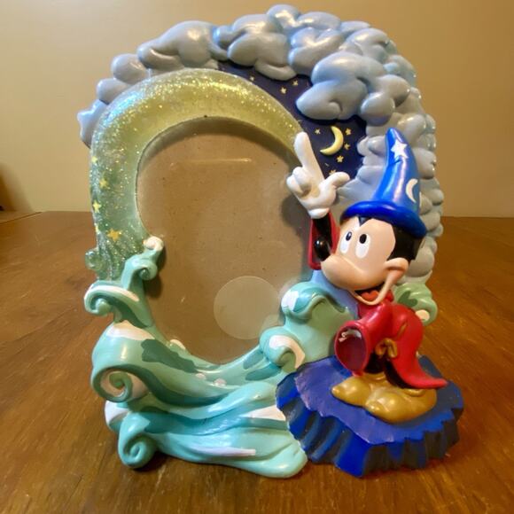 Walt Disney World Mickey Mouse Fantasia Sorcerer Picture Frame 3D 5”x3” - Picture 1 of 4